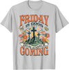Easter Jesus Christian Friday Is Good Cause Sunday Is Coming T-Shirt in Silver Grey