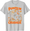 Pumpkin Crusher Kids Halloween Monster Truck Pumpkin Crusher Monster Truck Ghosts Halloween Boys T-Shirt - Silver Grey