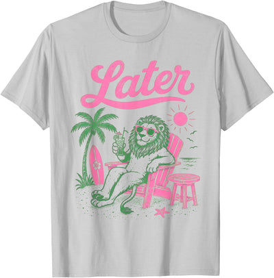 Lion School's Out for Summer Teacher Student Men Women T-Shirt