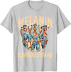 Funny Cowgirl Women Melanin Cow Girl Outfit Cowgirl for Women African Tee Melanin Cow Girl Outfit T-Shirt - Silver Grey