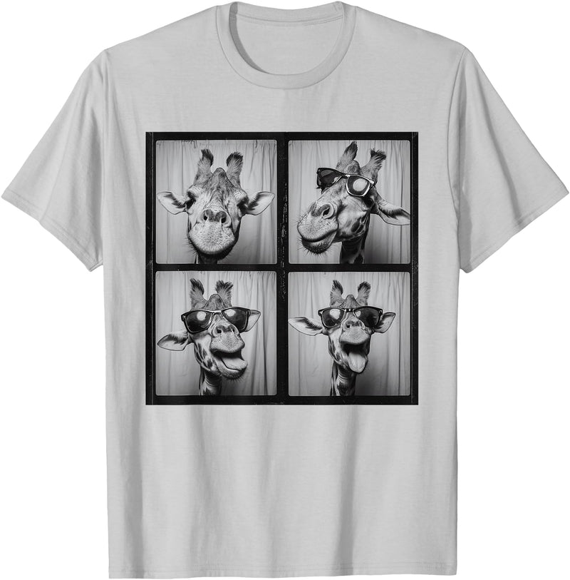 FunnyGiraffeCo. Funny Giraffe Sunglasses T-Shirt - Silver Grey