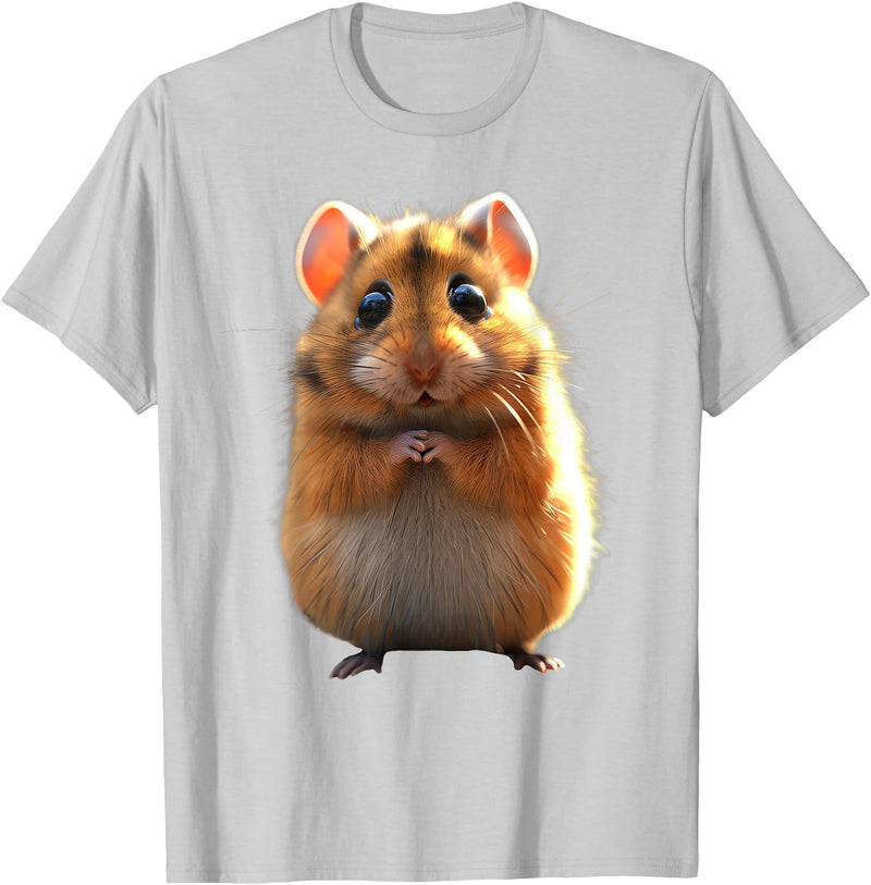 Hamster Rodent Field Hamster Cute Hamster T-Shirt - Silver Grey