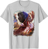Guinea Pig American Flag 4th July Independence Eagle Women Kids Men T-Shirt - Silver Grey