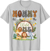 Safari 1St Birthday Boy Matching Family Mommy Of The Wild One First Bday Safari Jungle Animal T-Shirt - Silver Grey