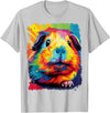PopArt Pet Animal Prints A Guinea Pig T-Shirt - Silver Grey