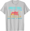 Funny Camping Lovers Gift Tee Hey Look A Menu Funny Bear Camping Retro Vintage Camper Car T-Shirt - Silver Grey