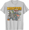 Monster Mash Vintage Ghost Halloween Funny T-Shirt - Silver Grey
