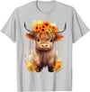 Western Shirts for Girls Men, Highland Cow Gifts Cow, Scottish Highland Cow, Western Wear, Highland Cow T-Shirt - Silver Grey