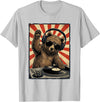 Bear DJ Stuff & Accessories Cool Retro Bear DJ Funny Bears Music Men Women Kids T-Shirt - Silver Grey