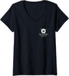 Q Southern BBQ Womens Q Cow Pig Chicken V-Neck T-Shirt - Black