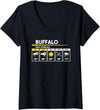 Buffalo 5 Days Forecast Tees Womens Buffalo 5 Days Forecast V-Neck T-Shirt - Black