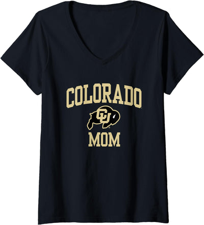 Elite Authentics Womens Colorado Buffaloes Mom Icon V-Neck T-Shirt