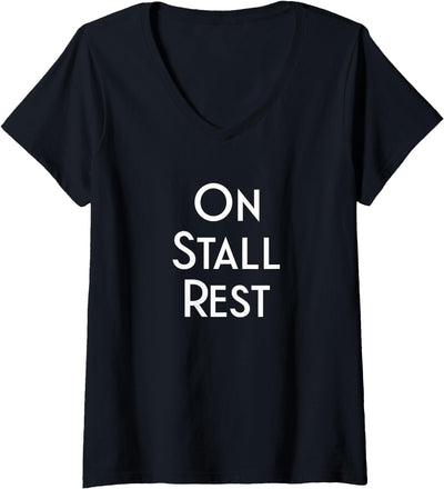 Get Well Horse Gifts for Equestrians & Horselovers Womens Get Well Horse Gifts On Stall Rest V-Neck T-Shirt