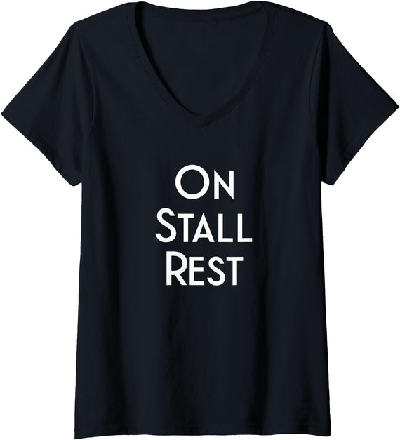 Get Well Horse Gifts for Equestrians & Horselovers Womens Get Well Horse Gifts On Stall Rest V-Neck T-Shirt - Black