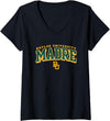 Elite Authentics Womens Baylor Bears Madre Officially Licensed V-Neck T-Shirt - Black