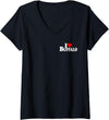 LOVE OF BUFFALO HEART CITY APPAREL Women's I Love Heart Buffalo NY V-Neck T-Shirt - Black
