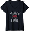 Campus Lab Womens SUNY Potsdam Bears Large V-Neck T-Shirt - Black