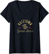 Campus Lab Womens Kutztown University Golden Bears Logo V-Neck T-Shirt - Black