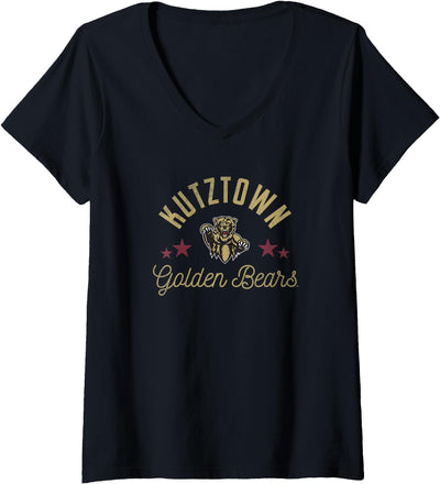 Womens Kutztown University Golden Bears Logo V-Neck T-Shirt