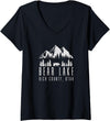 Bear Lake Utah Gifts Womens Bear Lake Utah Gift V-Neck T-Shirt - Black