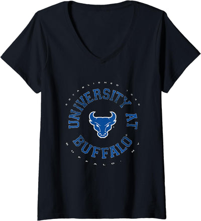 Cow Elite Authentics Womens Buffalo Bulls Showtime V-Neck T-Shirt