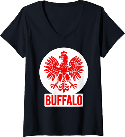 Polish Pride Buffalo Women's Dyngus Day Buffalo Ny V-Neck T-Shirt