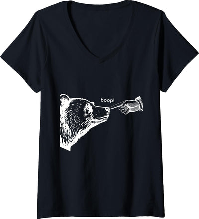 Womens Boop the Bear V-Neck T-Shirt