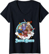 Lustige Witzige Halloween Weihnachten Geschenkidee Womens Scare Bears Halloween Party Scary V-Neck T-Shirt - As Pictured
