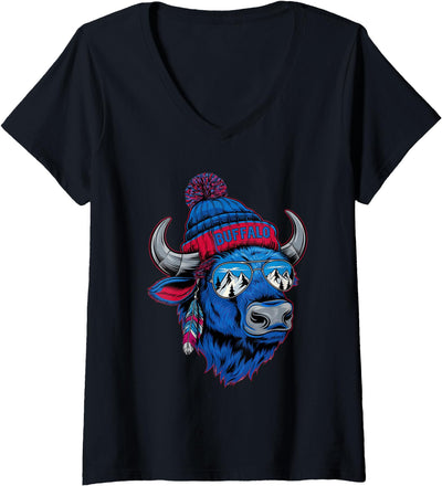 Buffalo Buffallo Lover Kids Boys Womens Buffalo New V-Neck T-Shirt