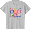 Peppa Pig Family Portrait Panels T-Shirt - Silver Grey