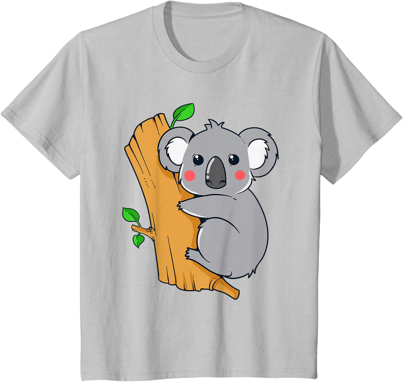 Charm's Children Clothing Cute Koala Bear T Shirt for Children | Kids Koala Bear Shirt T-Shirt - Silver Grey
