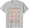 Pigs lover Birthday Gifts Toddler I'm This Many Pigs Old - 9th Birthday Pig 9 Years Old Bday T-Shirt - Silver Grey