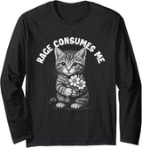 Cat Lover Shirts Rage Consumes Me - Cat Lover Kitten Owner Kitty Long Sleeve T-Shirt