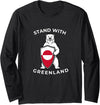 NANKANDOIT Not For Sale Kalaallit Greenlanders Stand with Greenland Polar Bear Shield Solidarity Flag Long Sleeve T-Shirt - Black