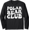 Polar Bear Ice Swimming Design Outfits Polar Plunge - Polar Bear Club Long Sleeve T-Shirt - Black