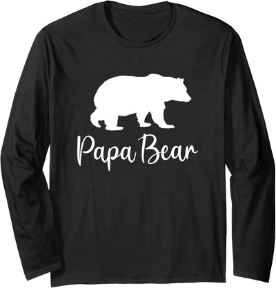 Bear Papa Cool Best Dad Gifts Father's Day Birthday bears Long Sleeve Shirt