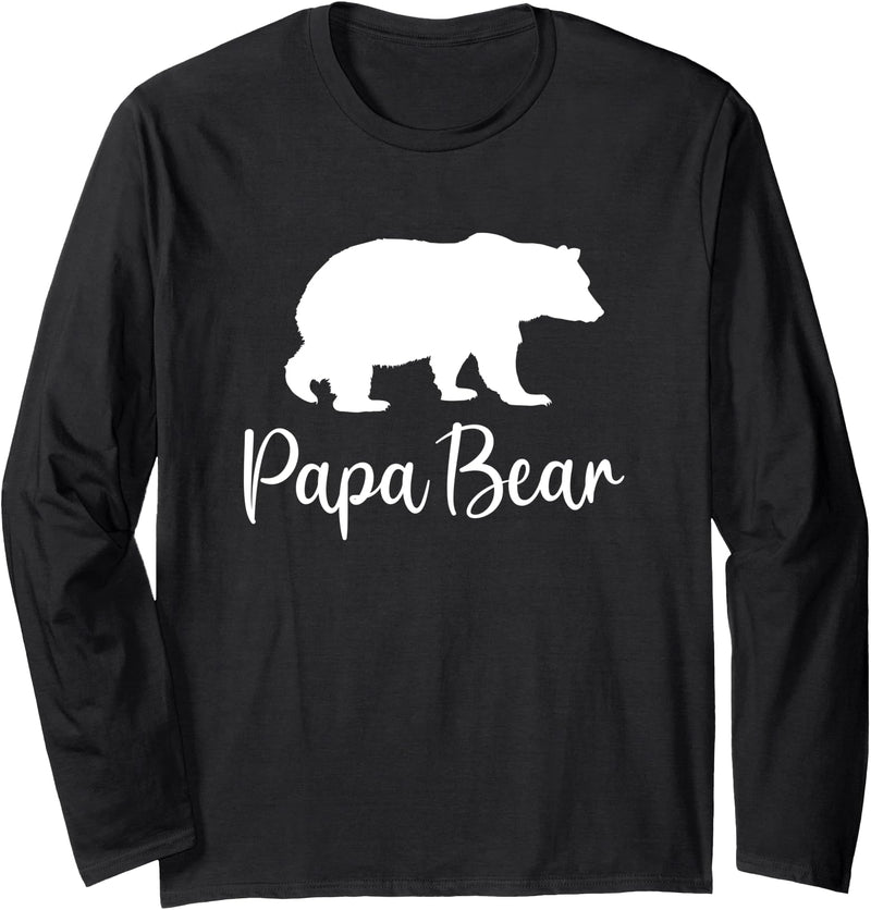 Gifts best dad bear from son daughter cool Bear Papa Cool Best Dad Gifts Father's Day Birthday bears Long Sleeve T-Shirt - Black