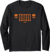 Jeep Bone Grille Orange Long Sleeve T-Shirt - As Pictured