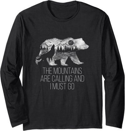 Double-Exposure Mountain Bear Long Sleeve Shirt