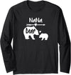 The Mothers Day Shirt Co. Nana Bear Shirt With Baby Cub Heart & Arrow Graphics Long Sleeve T-Shirt - Black