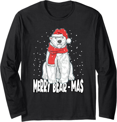 Christmas Polar Bear Gifts Merry Bear Mas - Christmas Polar Bear Long Sleeve T-Shirt