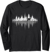 Outdoor Wild Retro Forest Gifts Trees Reflection Wildlife Nature Animal Bear Outdoor Forest Long Sleeve T-Shirt - Black