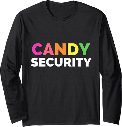 Candy Security Shirt Retro Vintage Apparel Funny Candy Security Halloween Costume Long Sleeve T-Shirt