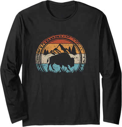 Retro Bison National Park Wildlife Vintage American Buffalo Lover T-Shirt