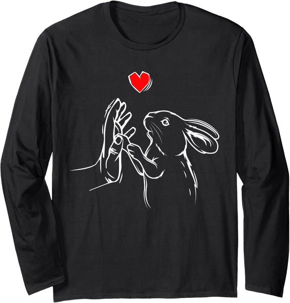Rabbit Love Rabbit Long Sleeve Shirt in Black