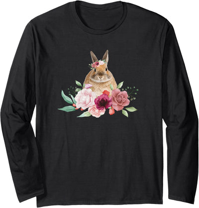 Bunny with Flower Crown and Roses T-Shirt
