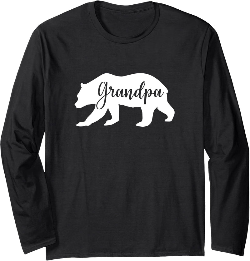 Proud Grandpa Bear Grandpa Bear Long Sleeve T-Shirt - Black