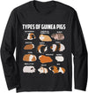Die Besten Meerschweinchen Motive Different Types Guinea Pig Pet Gift Long Sleeve T-Shirt - Black