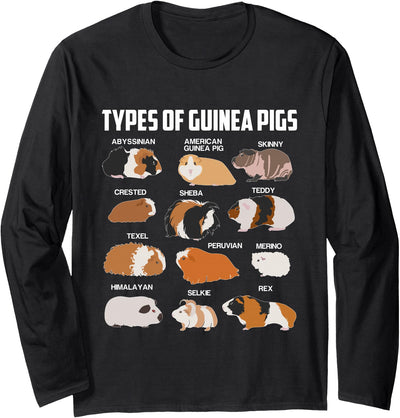 Types of Guinea Pigs Breed Chart Long Sleeve