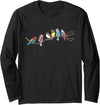 Birding & Bird Lover Shirts Birds On A Branch - Birding Bird Watching Bird Watcher Long Sleeve T-Shirt - Black